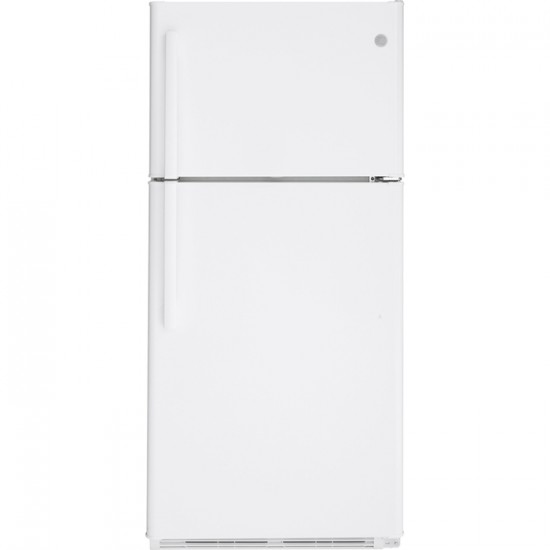 Réfrigérateur à congélateur supérieur homologué Energy Star de 18pi.cu. GTE18FTLKWW (Blanc)