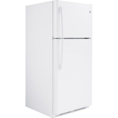 Réfrigérateur à congélateur supérieur homologué Energy Star de 18pi.cu. GTE18FTLKWW (Blanc)