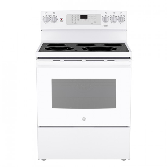 Cuisinière électrique 30po à convection et friture a air sans préchauffage JCB840DVWW (Blanc)