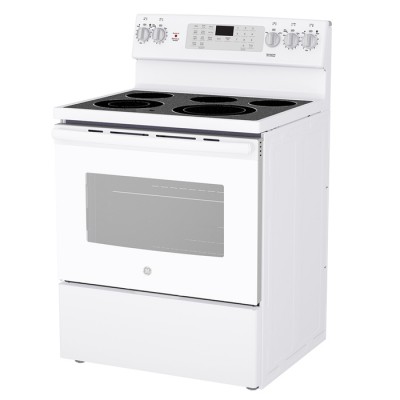 Cuisinière électrique 30po à convection et friture a air sans préchauffage JCB840DVWW (Blanc)