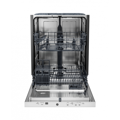 Lave-vaisselle GE de 24", intérieur en acier inoxydable, séchage avec ouverture automatique GBT500SGVWW (Blanc)