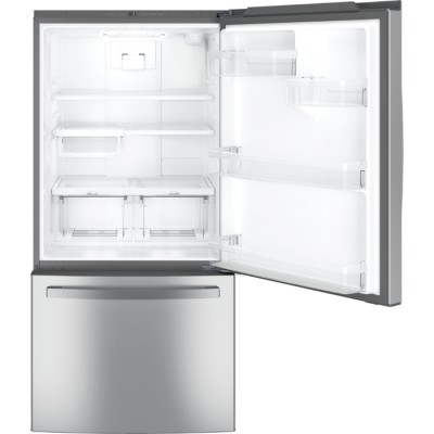 Réfrigérateur GE à congélateur inférieur de 24.9 pi.cu. GDE25EYKFS (Acier Inoxydable)
