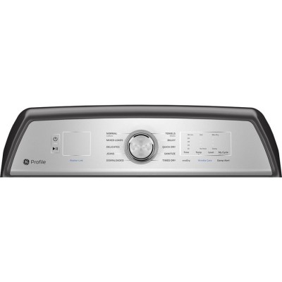 Sécheuse électrique intelligente de 7,4 pi.cu. GE Profile PTD60EBMRDG (Diamond Grey)