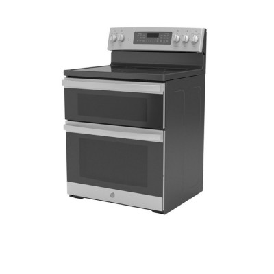 Cuisinière électrique GE 30po  à convection à four double et friture a air sans préchauffage JBS86SPSS (Acier Inoxydable)