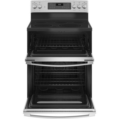 Cuisinière électrique GE 30po  à convection à four double et friture a air sans préchauffage JBS86SPSS (Acier Inoxydable)