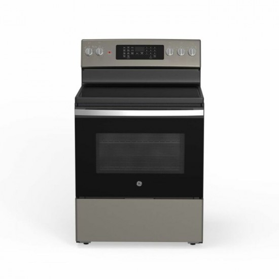 Cuisinière électrique GE 30po à convection et friture a air sans préchauffage JCB840ETES (Ardoise)