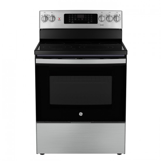 Cuisinière électrique GE 30po à convection et friture a air sans préchauffage JCB840STSS (Acier inoxydable)