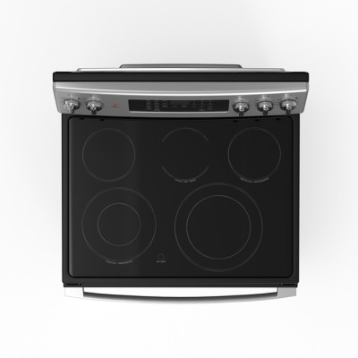 Cuisinière électrique GE 30po à convection et friture a air sans préchauffage JCB840STSS (Acier inoxydable)