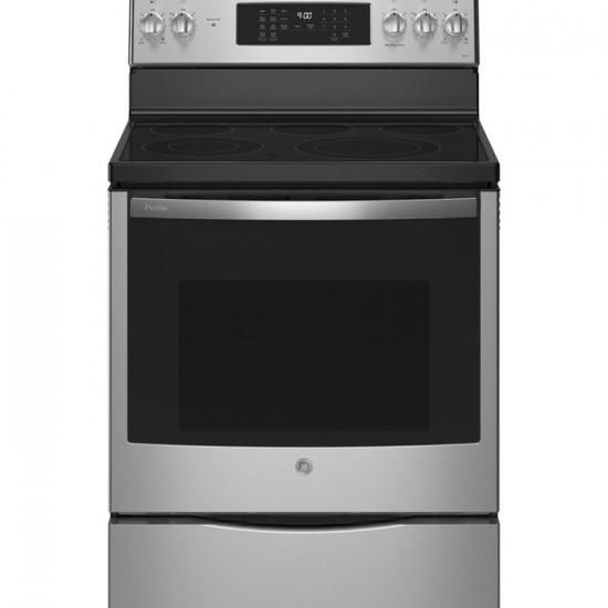 Cuisinière GE Profile électrique 30po a convection PCB900YVFS (Acier inoxydable)