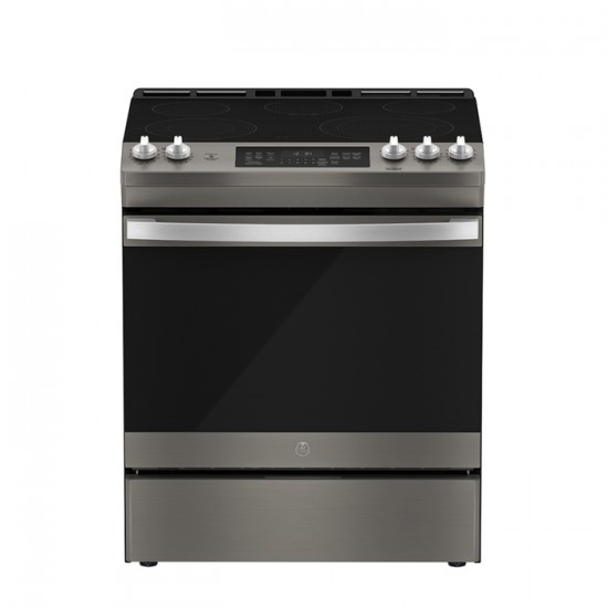 Cuisinière électrique encastrée GE 30 po avec commandes à l'avant et tiroir de rangement JCS840EMES (Ardoise)