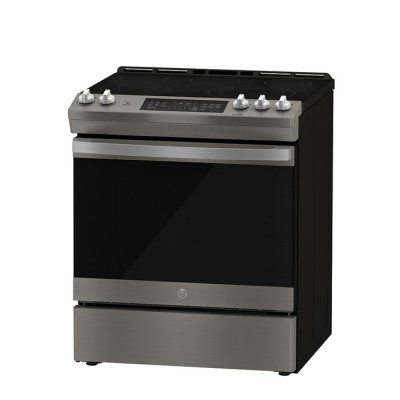 Cuisinière électrique encastrée GE 30 po avec commandes à l'avant et tiroir de rangement JCS840EMES (Ardoise)