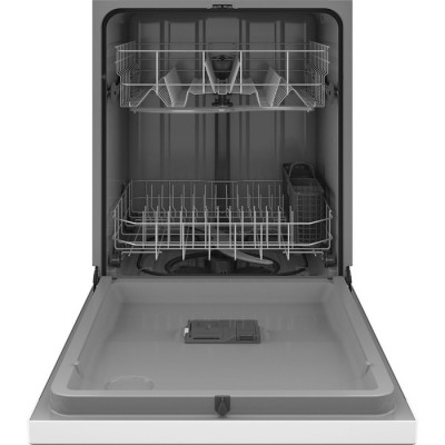 Lave-vaisselle GE de 24" avec commandes à l'avant GDF510PGRWW (Blanc)