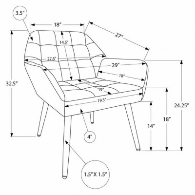 Fauteuil d'appoint 33''H I8000