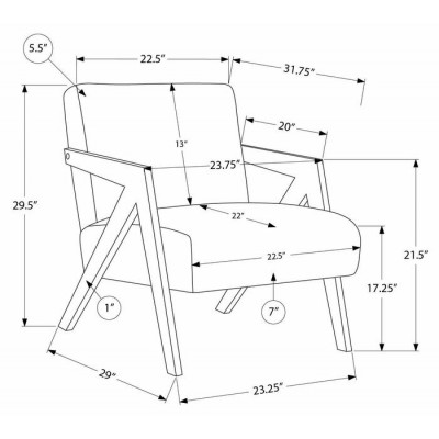 Fauteuil d'appoint 30''H I8301