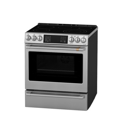 Cuisinière électrique encastrée Café avec commandes à l’avant et tiroir-réchaud CRS70XAWCS1 (Acier Inoxydable)