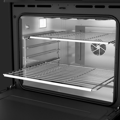 Cuisinière électrique encastrée Café avec commandes à l’avant et tiroir-réchaud CRS70XAWCS1 (Acier Inoxydable)