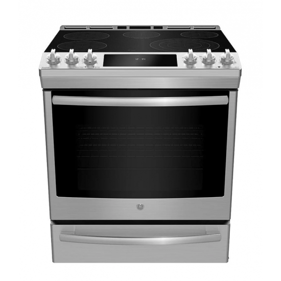 GE Profile Cuisinière électrique avec friture à air chaud PCS940YMFS (Acier Inoxydable)