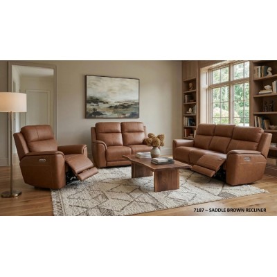 Fauteuil inclinable électrique 7187 (Saddle Brown)