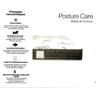 Matelas simple Posture Care 9po