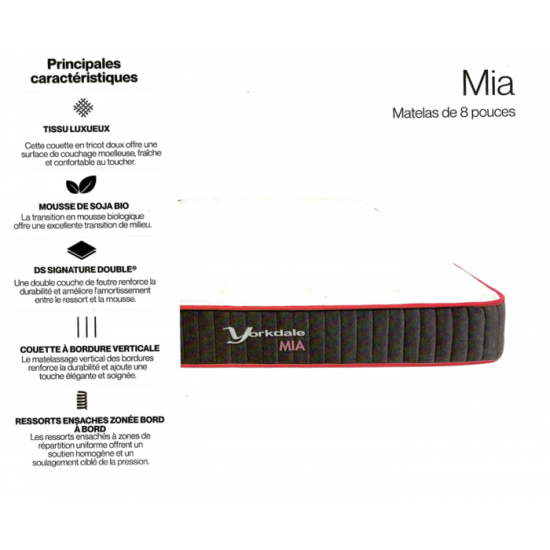 Matelas queen Mia 8po