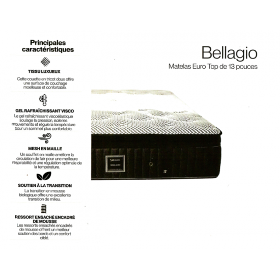 Matelas queen Bellagio 13po