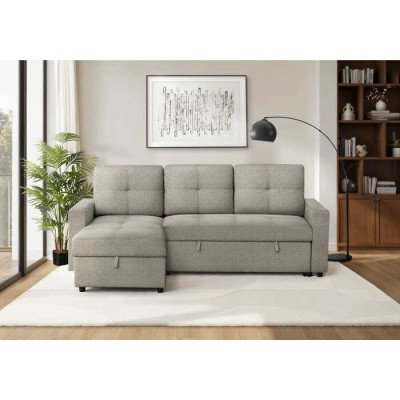 Sofa lit avec chaise longue reversible 8A14L31