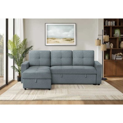 Sofa lit avec chaise longue reversible 8A14L83 