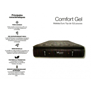 Matelas queen Confort Gel 13.5''