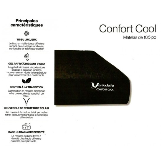 Matelas queen Confort Cool Firm 10.5''