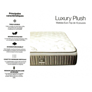 Matelas Euro-Top king Luxury Plush 13po