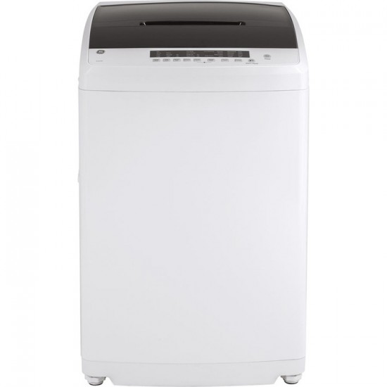 Laveuse portative compacte GE de 3,3 pi.cu. avec panier en acier inoxydable GNW128PSMWW (Blanc)