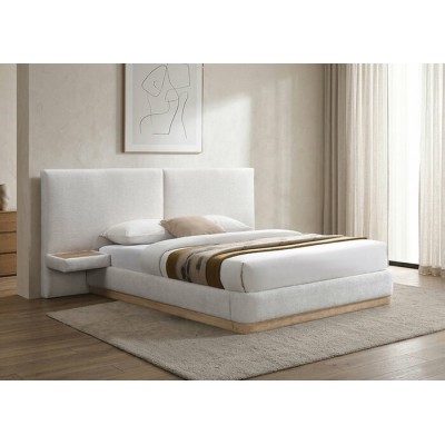 Lit King avec tables de chevet IF-5927 (Ivoire)