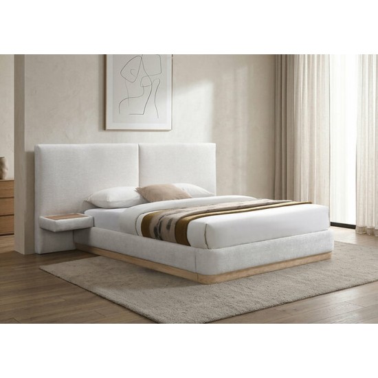 Lit King avec tables de chevet IF-5927 (Ivoire)