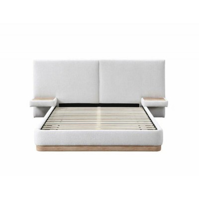 Lit King avec tables de chevet IF-5927 (Ivoire)