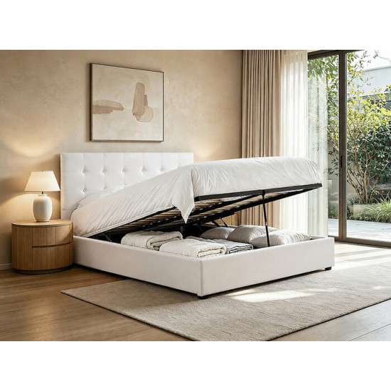 Lit Queen avec rangement IF-5446 (Crème)