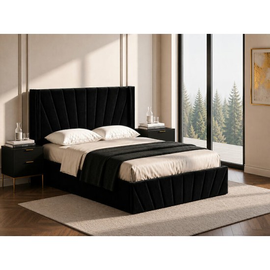 Lit King avec rangement IF-5873 (Noir)