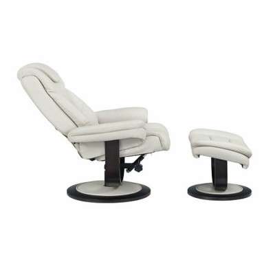 Fauteuil inclinable avec pouf IF-6202-M (Beige Ivoire)