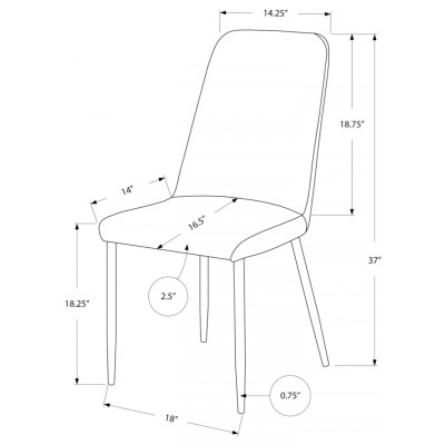 Chaise 37"H I1035