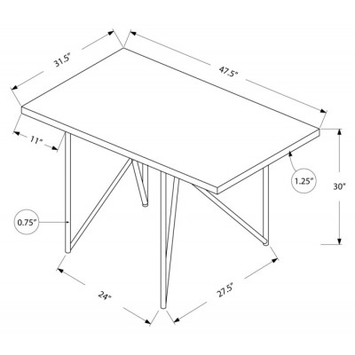 Table salle à manger 32"x48" I1039