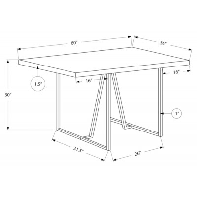 Table salle à manger 36"x60" I1064
