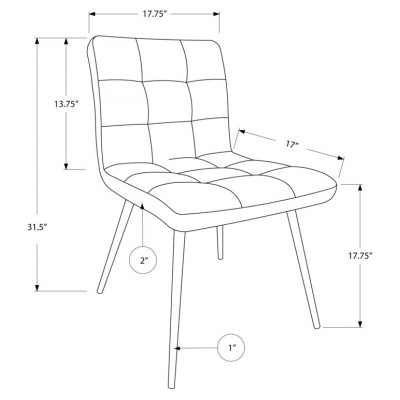 Chaise 32"H I1071