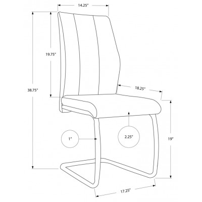Chaise 39"H I1075