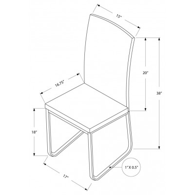 Chaise 38"H I1094