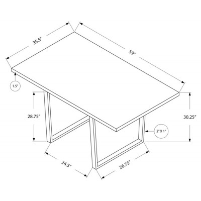Table salle à manger 36"x60" I1122