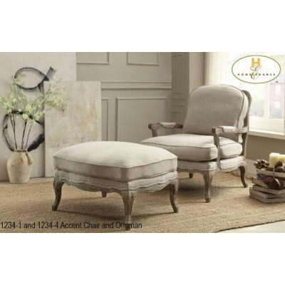 Fauteuil d'appoint Parlier avec ottoman