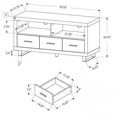 Meuble audio-video 48"L I3250