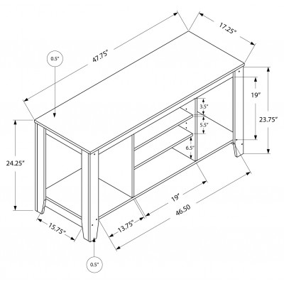 Meuble audio-video 48"L I3529