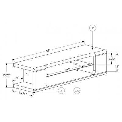 Meuble audio-video 60"L I3536