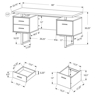 Bureau de travail 60"L I7082