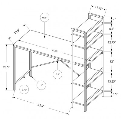 Bureau de travail 48"L I7165